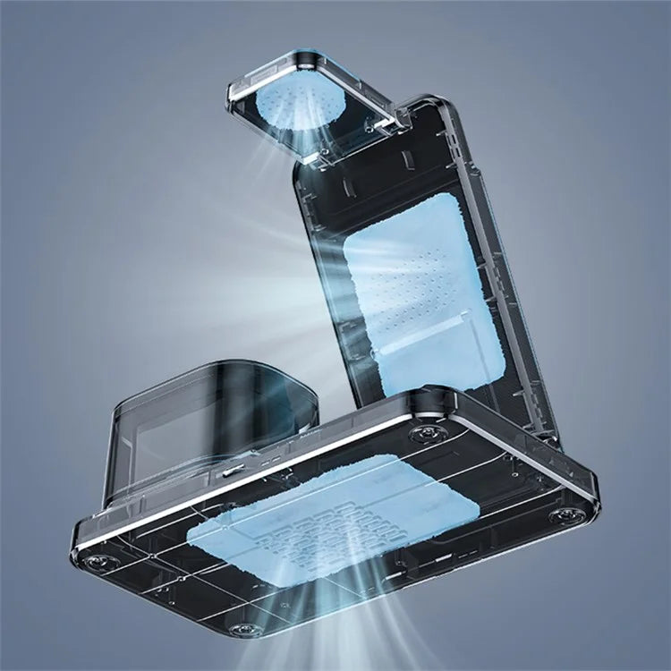 YESIDO DS22 3-in-1 Wireless Charging Station with Night Light and Clock for iPhone, Apple Watch, and Airpods