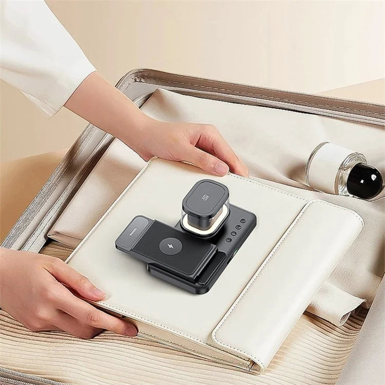 YESIDO DS22 3-in-1 Wireless Charging Station with Night Light and Clock for iPhone, Apple Watch, and Airpods