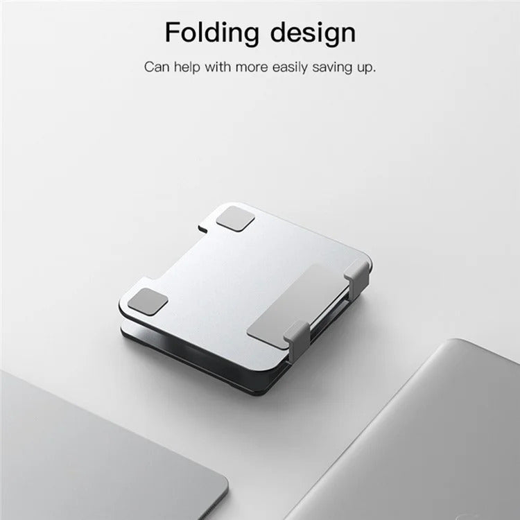 Aluminum Adjustable Laptop and Tablet Stand - Ergonomic Design, Air Vents, Portable Foldable Desktop Holder