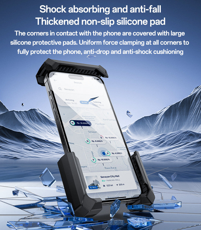 360-Degree Universal Bicycle Phone Holder | Adjustable Ball & Secure Mechanical Locking System - Non-shaking, Stable Mount