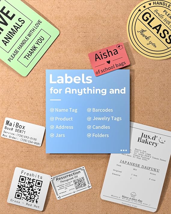 Phomemo Label Maker M220, 3 Inch Barcode Label Maker Printer,Sticker Label Maker Machine for Barcode, Name, Address, Mailing, Small Business, Compatible with Phones&PC, Support Arabic and English