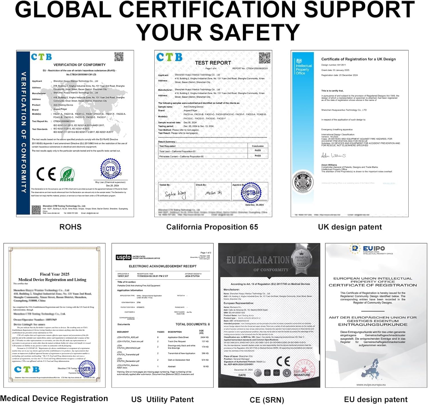 Choking Rescue Device, Anti-Choking Device for Babies and Adults, AnGeer EasyPumpVac Airway Suction Device, First Aid Kit for Children and Adults