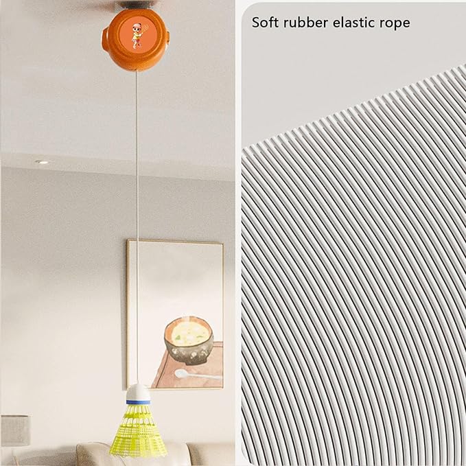 GIONAR Badminton Training Tool, Badminton Rebound Trainer, Badminton Single Training Kit, Single Badminton Training Device, Badminton Single-Player Rebound Trainer, Self Training Badminton Set (6pcs)