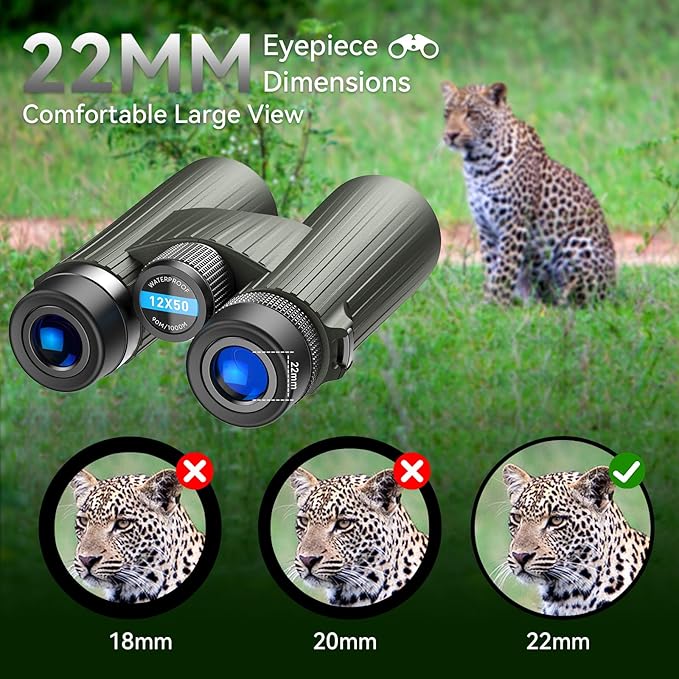 APEXEL 12X50 Monocular Telescope – High-Performance Waterproof, Compact Handheld Scope with Clear Optics, Adjustable Focus, and Wide Field of View for Outdoor Adventures and Wildlife Observation