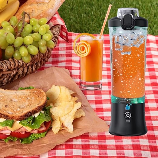 Best 4Vi Portable Blender, Rechargeable Mini Blender For Shakes And Smoothies 20 Oz Mini Blender Cup with Travel and USB Rechargeable