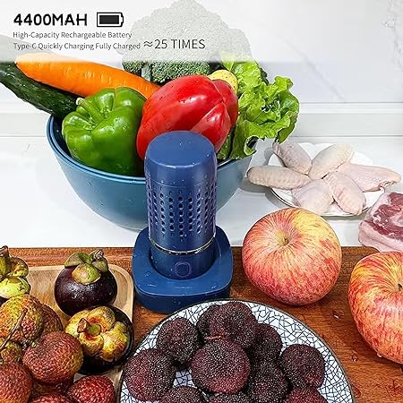 ADAK Wireless Fruit and Vegetable Purifier - Hydroxyl Ion Cleaner CX-2201, Efficient Fruit and Veg Cleaning Machine
