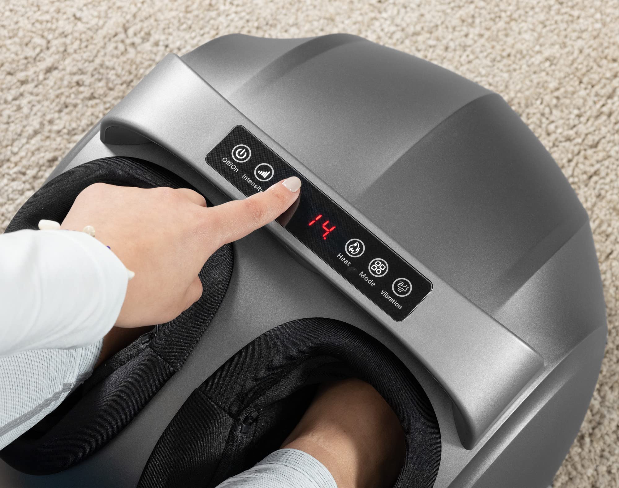 GLOBAL RELAXVITALZEN Mini Premium Electric Foot Massager 360 Massage I Pressure I Therapy I Compression Foot Pain Relief I Stimulates Blood Circulation