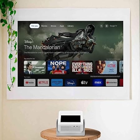 DEBONAIR Touch Play Full HD 1080p Smart Projector | World’s First Touchscreen with Auto (Focus+Screen Fit+Obstacle Avoidance) | Official Android | 11000 Lumens | HDMI USB| 10W Speaker Dual WiFi BT5.0