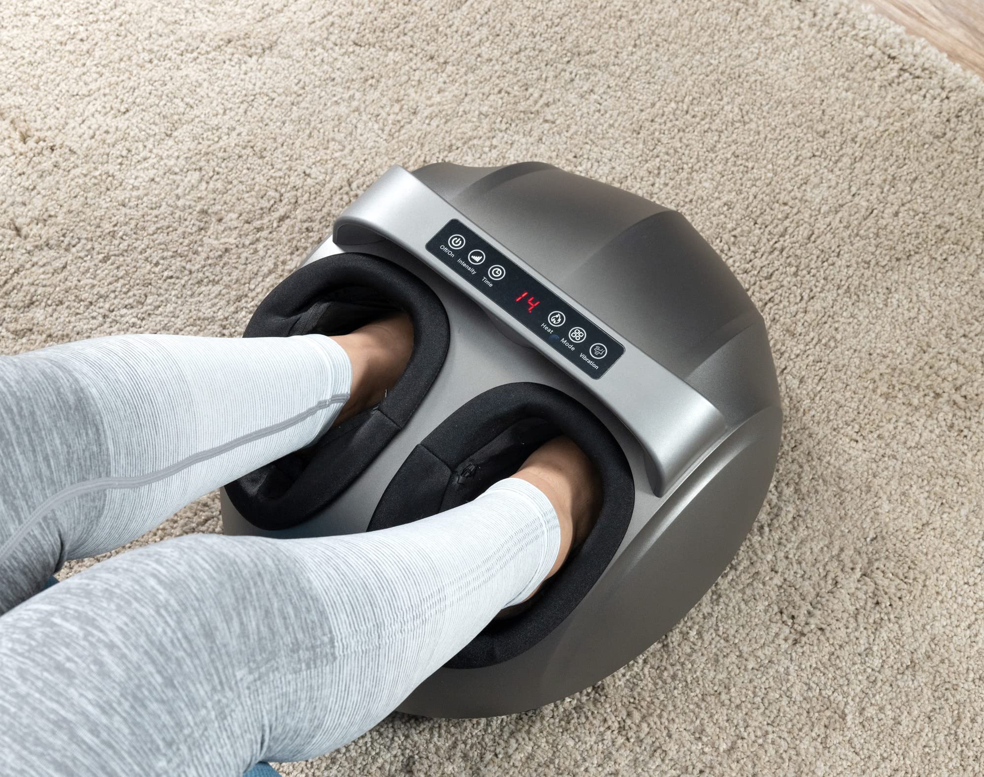 GLOBAL RELAXVITALZEN Mini Premium Electric Foot Massager 360 Massage I Pressure I Therapy I Compression Foot Pain Relief I Stimulates Blood Circulation