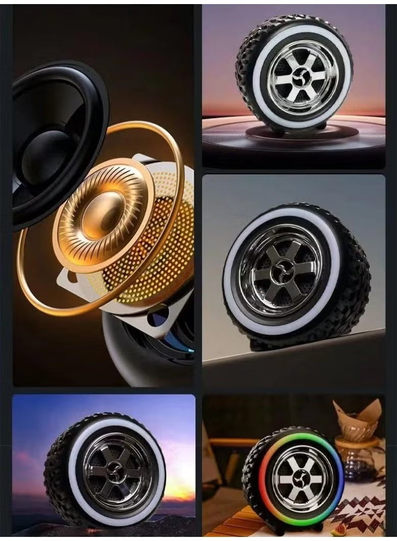 G2389 Colorful Tire RGB Wireless Bluetooth Speaker, Portable Multi-function Speaker