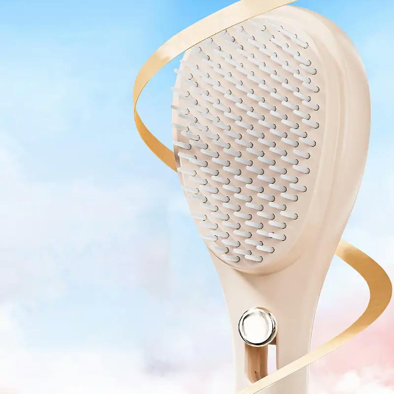 ADAK Telescopic Self Cleaning Brush, One-Click Cleaning Comb and Brush, Massage Comb, Scalp Cleansing, Combs for Women and Men