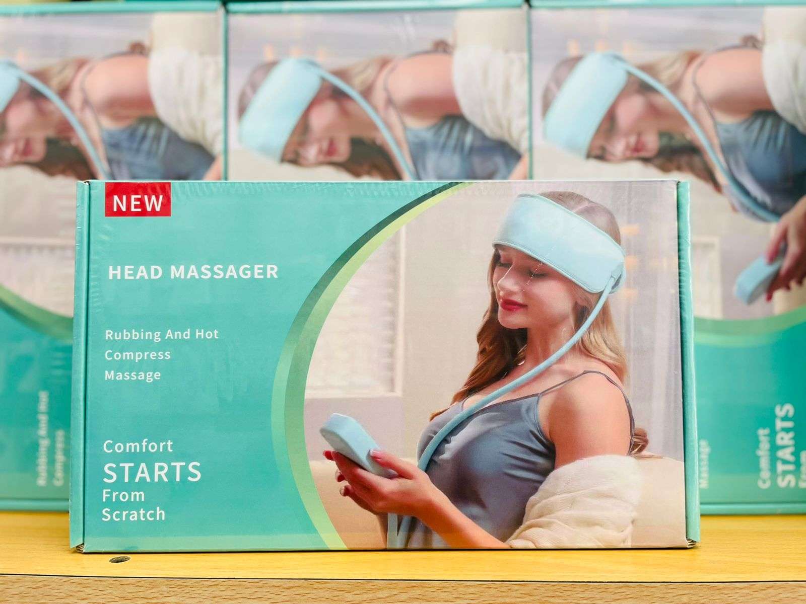 Headache Head Massager Decompressor Kneading Intelligent Head Massager Electric Home Sleep Hot Compress Massager