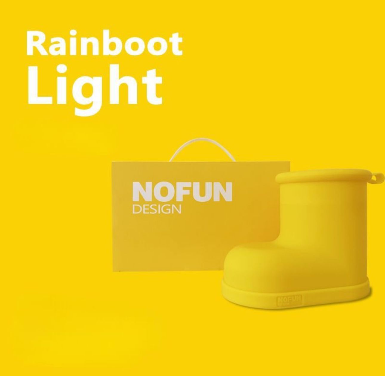Rainboot Night Light — Cute Dimmable Lamp for Kids, Soft Silicone Bedside Light