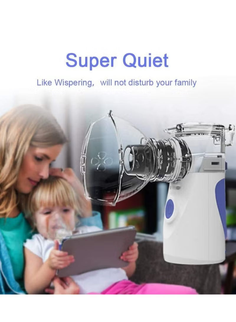 ADAK Portable Mini Atomizers Vaporizers Handheld Inhaler for Adults and Children,Ultrasonic Humidifier for Home and Travel Use, Steam Mesh Inhalators with Masks and Mouthpieces