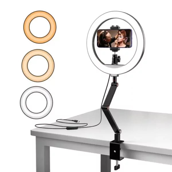 Apexel APL-FL20 Desk Mount Kit with Ring Light Kit