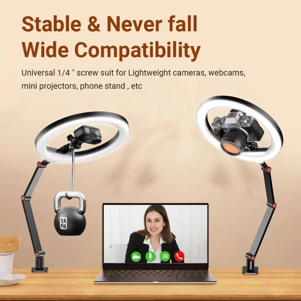 Apexel APL-FL20 Desk Mount Kit with Ring Light Kit