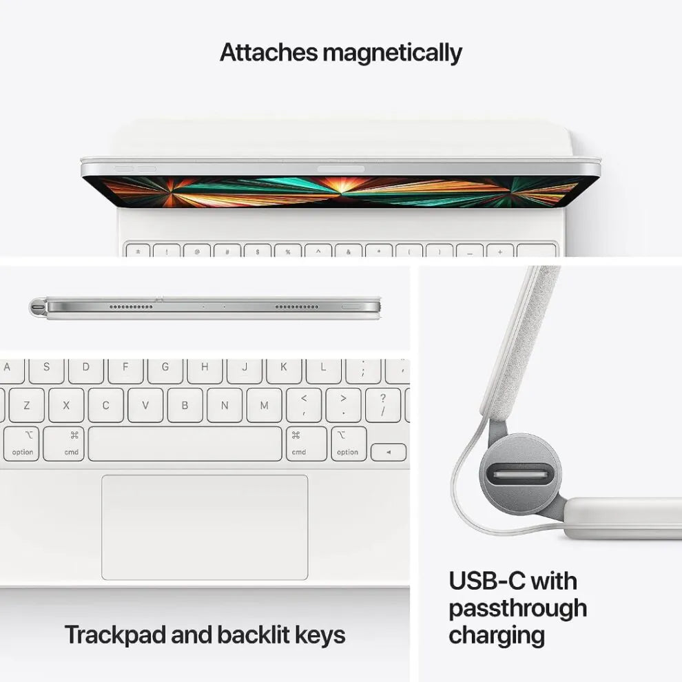 Apple Magic Keyboard for iPad Pro 12.9-inch – Backlit Keys, Trackpad, Floating Design, USB-C Pass-Through Charging
