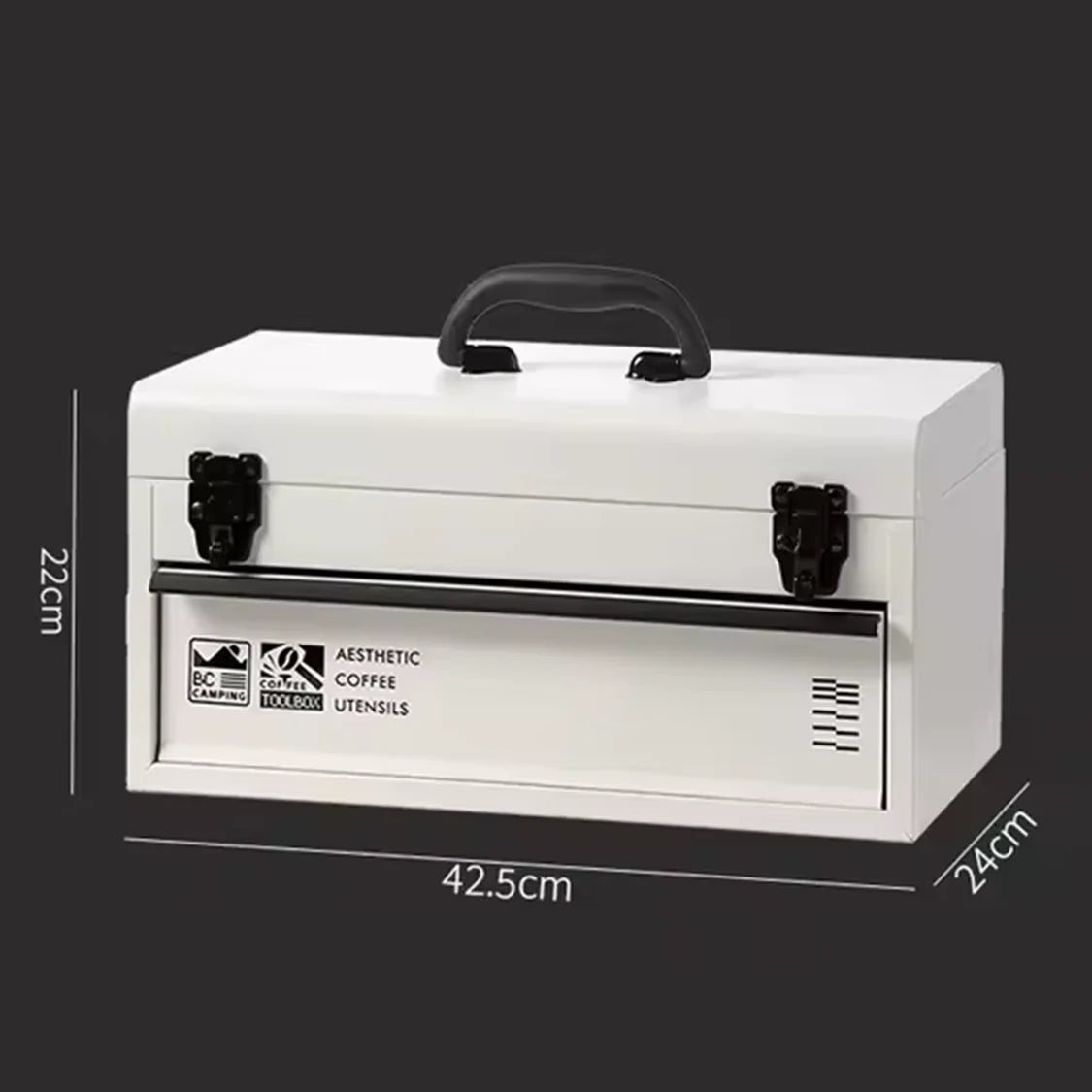 BINCOO 11-Piece Outdoor Coffee Set – Portable Double-Layer Aluminum Box for Espresso