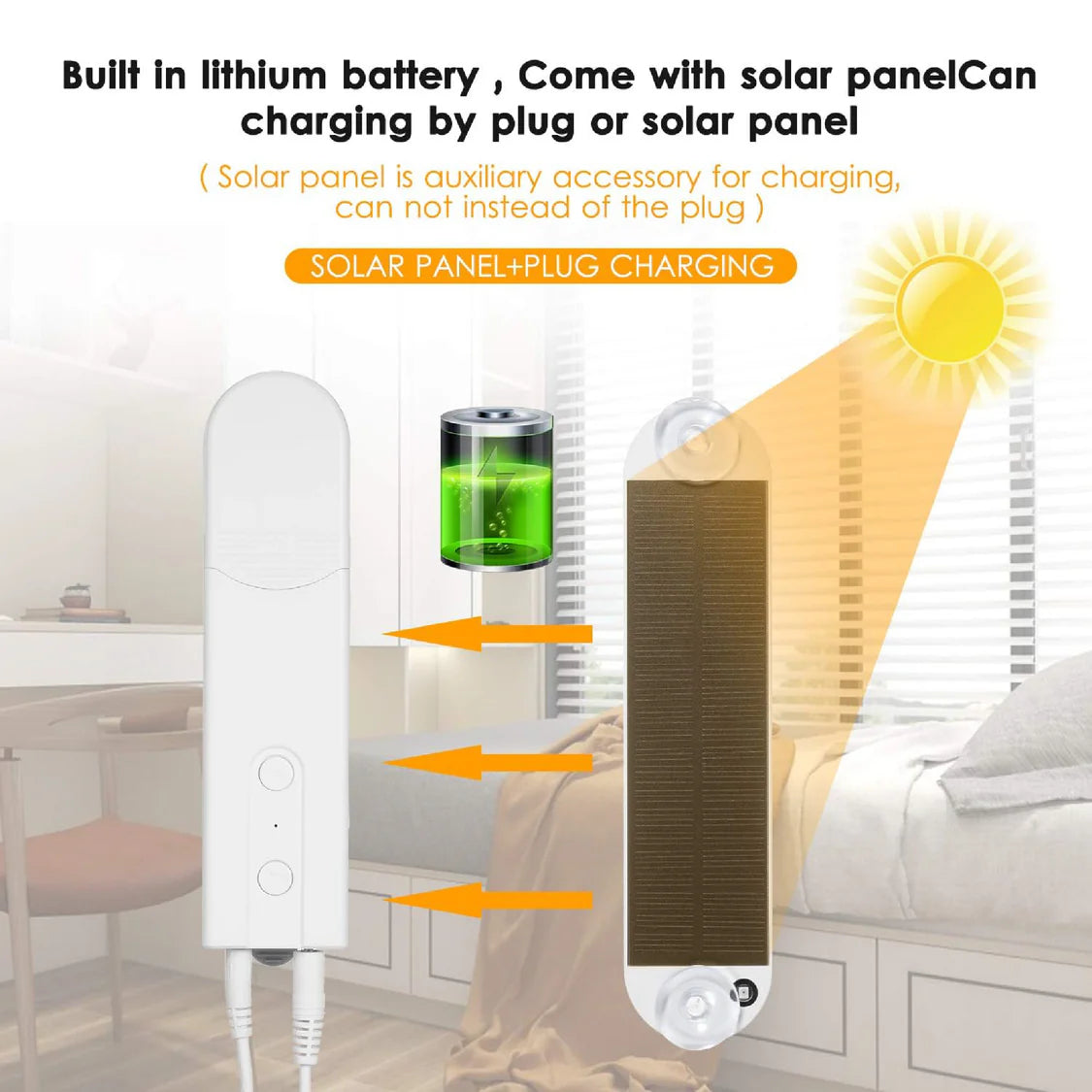 Solar Powered Electric Curtain Motor
