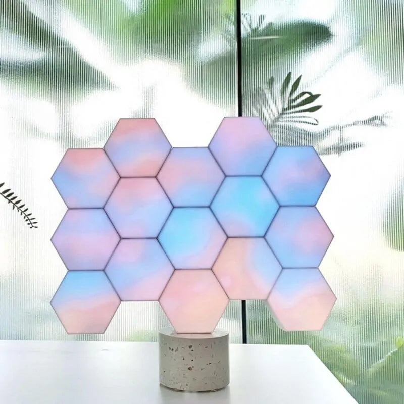 Cololight 10 Pack Hexagon LED Lights, Smart RGB Lights App & Remote Control, LED Light Panels Gaming Lights for Wall Music Sync, DIY Geometry Splicing Module, Compatiable with Alexa and Google Assistant