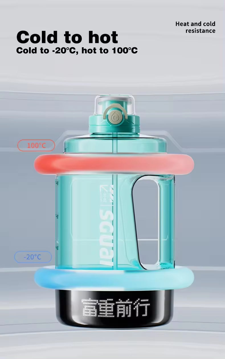 ADAK T5 Pro Smart Screen Sports Water Bottle - 40oz Tritan Stanleyse Cup with Handle, Ideal Nurse Gifts for Nurses Week, 1500ml Capacity