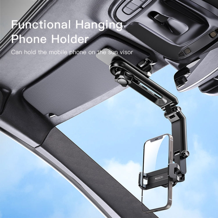 Car Sun Visor Phone Holder - Universal Clip, 360° Adjustable, Foldable Design with Non-Slip Silicone Pad