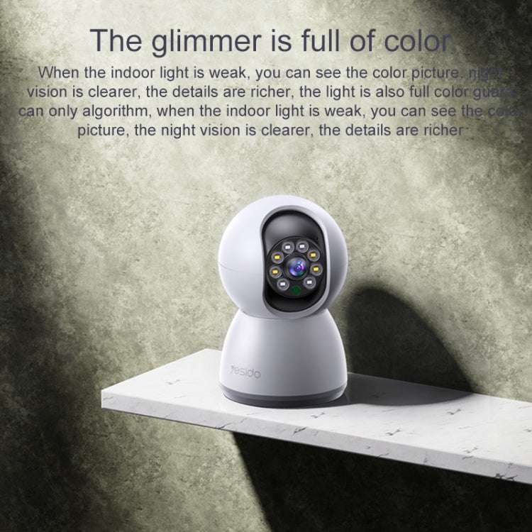 Yesido KM11 3.0MP Full Color Day and Night Smart 2.4G WIFI Camera, Specification:EU Plug