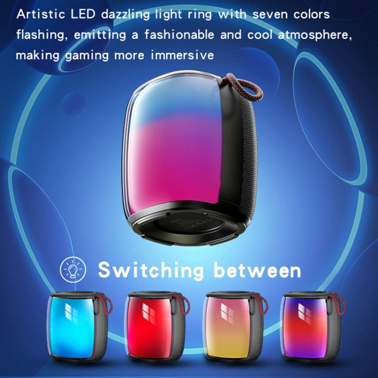 Yesido YSW20 Portable Bluetooth Speaker with RGB Light - Wireless Music Subwoofer, LED Colorful TWS Bluetooth Speaker, Bluetooth 5.3