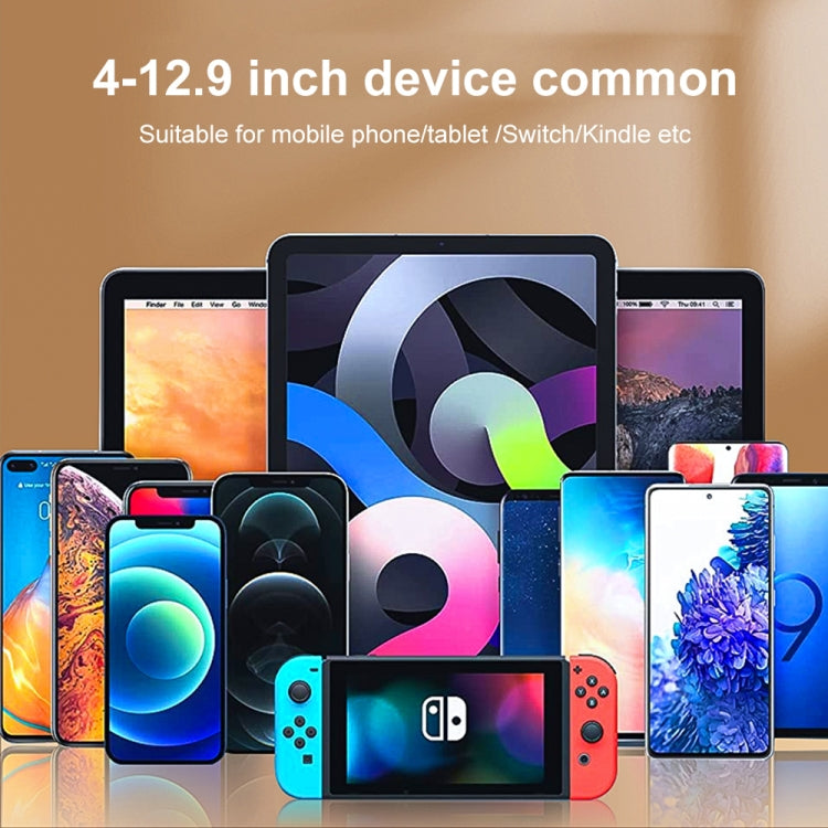 Multi Adjustable Lazy Stand - Aluminum Alloy Desktop Holder for Tablets and Phones with Dual Slot Clamp, 3KG Heavy Metal Base