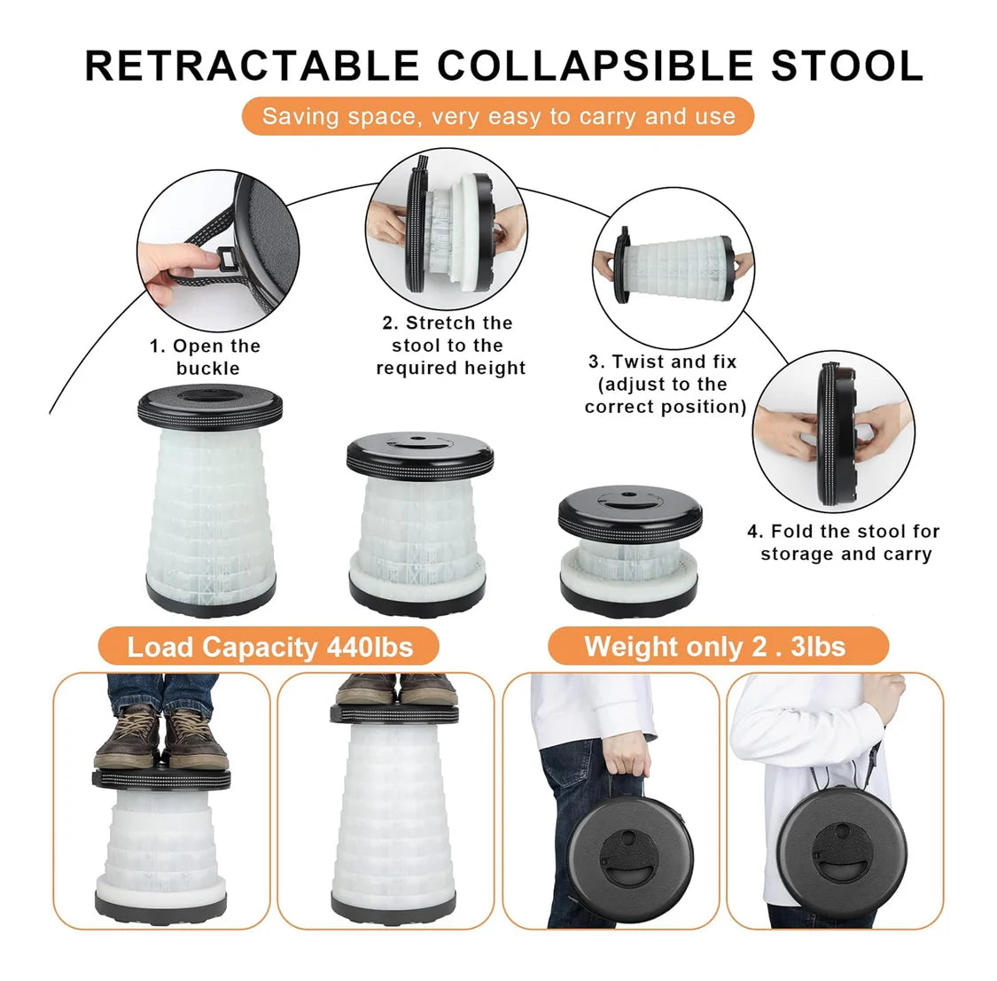 Outdoor Foldable Table and 2 Stools Set