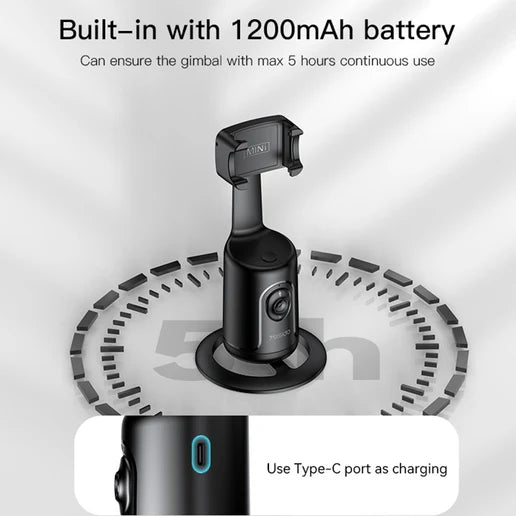 Yesido SF15 Intelligent Face Recognition 360-Degree Rotating PTZ Shooting Holder - Black