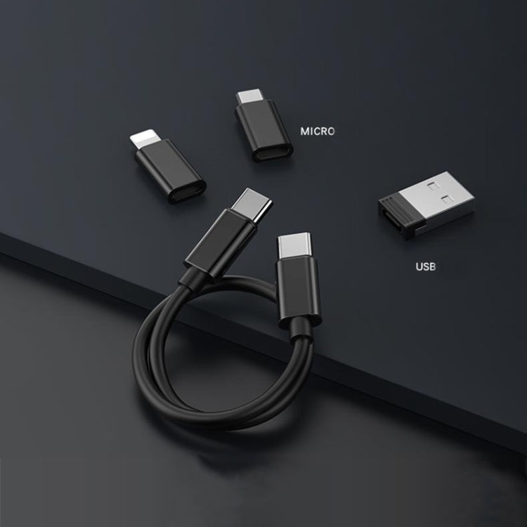 Yesido CA118 6-in-1 Multifunctional Charging Data Cable Storage Box Suit, Black - Organized Cable Storage and Charging Solution