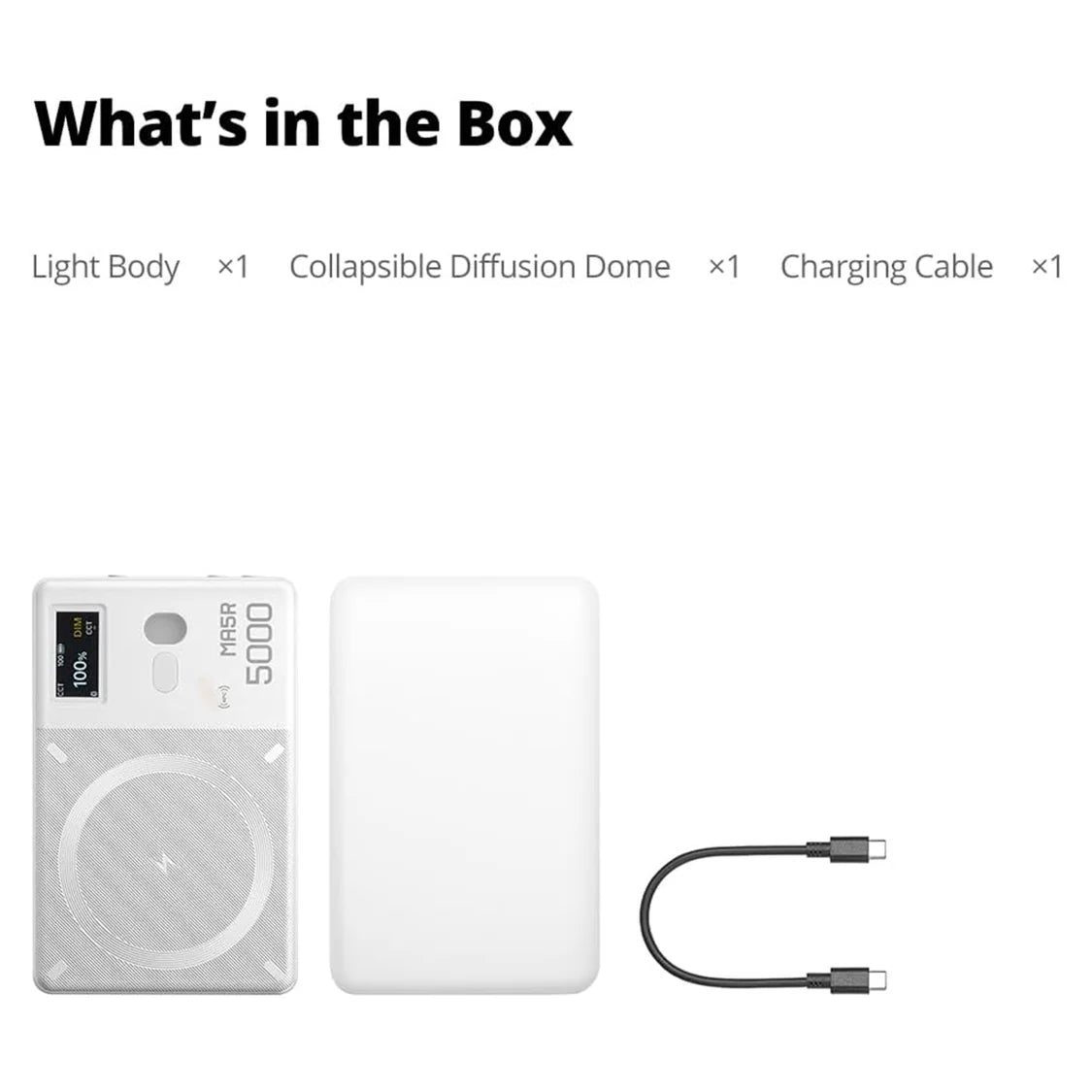 Godox MA5R 2-in-1 Phone Selfie Light & Magnetic Battery - Ultra-Thin RGB Pocket Light with 1800K-10000K Color Temperature, 14 Special Effects, NFC & Bluetooth Control for Photography/Vlogging/Camping