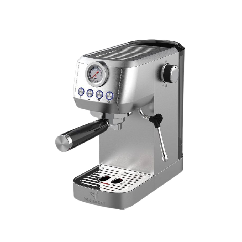 Mebashi™ Espresso Coffee Maker, 1.3L Capacity/20 Bar Pressure, Stainless Steal, Suitable for Office & Home