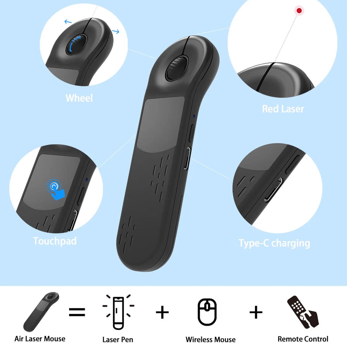 ADAK Pro Multi-Functional Air Laser Mouse