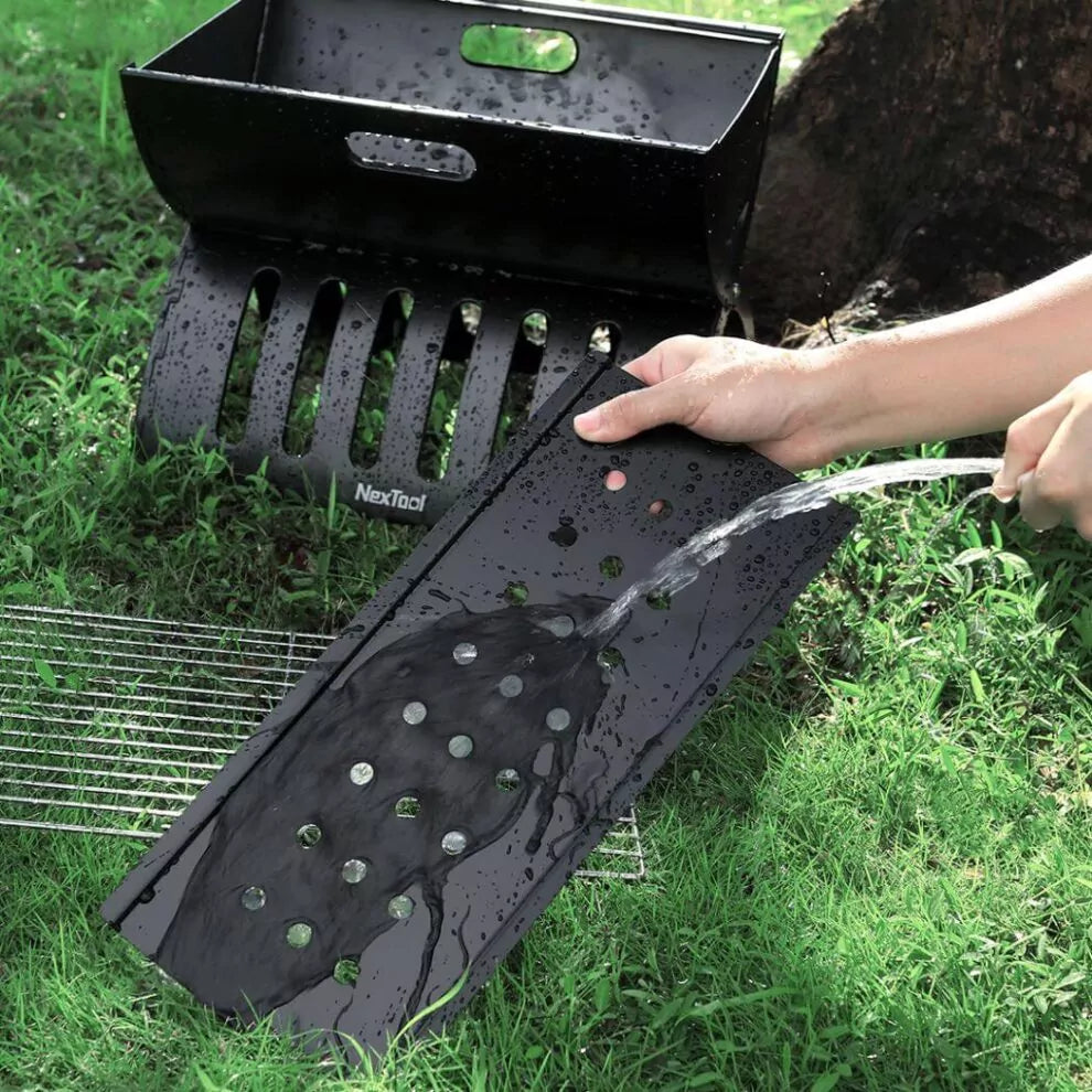 NexTool Camp Fun Folding Barbecue Grill – Portable Outdoor Grill with Large Cooking Surface, Easy Assembly, and Included Accessories