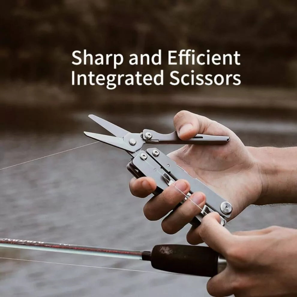 NexTool Flagship Max 14-in-1 Multi-Tool with 80Cr14MoV Blade, Large Scissors, Saw, Pliers, and Emergency Glass Breaker