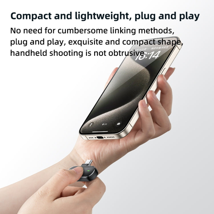 Yesido KR17 Wireless Lavalier Microphone Kit with Type-C Receiver and Charging Case – Black