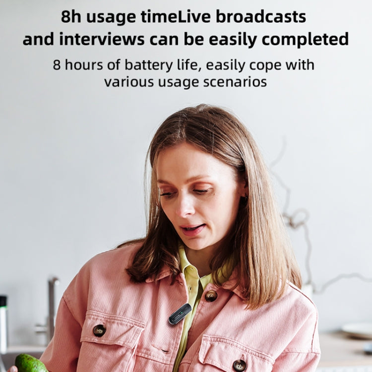 Yesido KR17 Wireless Lavalier Microphone Kit with Type-C Receiver and Charging Case – Black