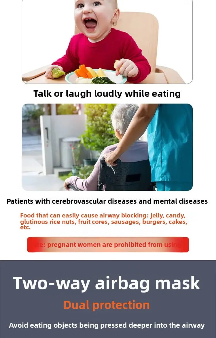 Automatic anti-choking rescue device for first aid for adults and children, home choking device, emergency suction machine, CPR anti-choking