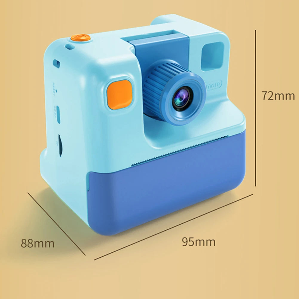 Kids Instant Camera 1080P Kids Camera Instant Print No Ink Printing Digital Camera 180°Flip Lens For Girls Boys