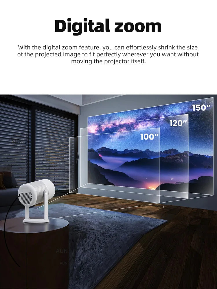ADAK 4K Portable Projector with High Stand and 360° Adjustable Angle - Android 11 Home Theater Cinema, Bluetooth, WiFi