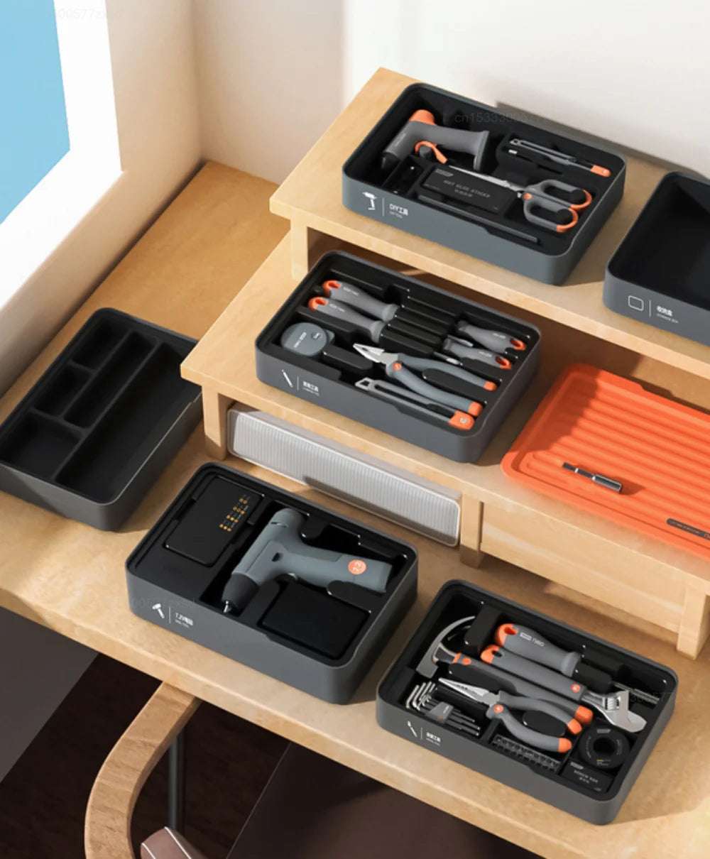 Xiaomi Deli Electrician Tool Set Household Maintenance Hand Tools Box Set T-BOX Wrench Knife Pliers