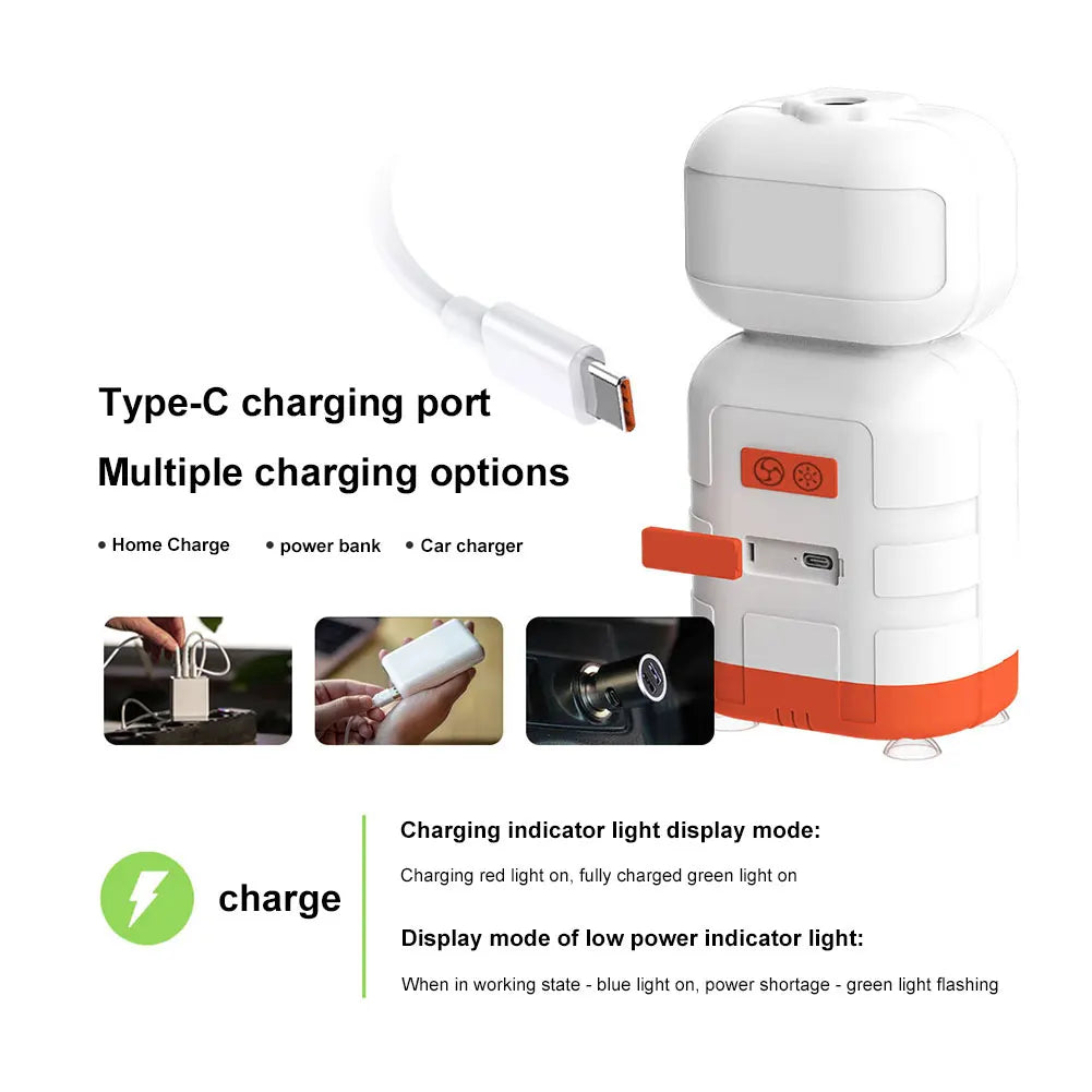 Portable Electric Shower Pump with IPX7 Camping LED Light Waterproof for Outdoor Shower, Dish Washing, Pet Cleaning