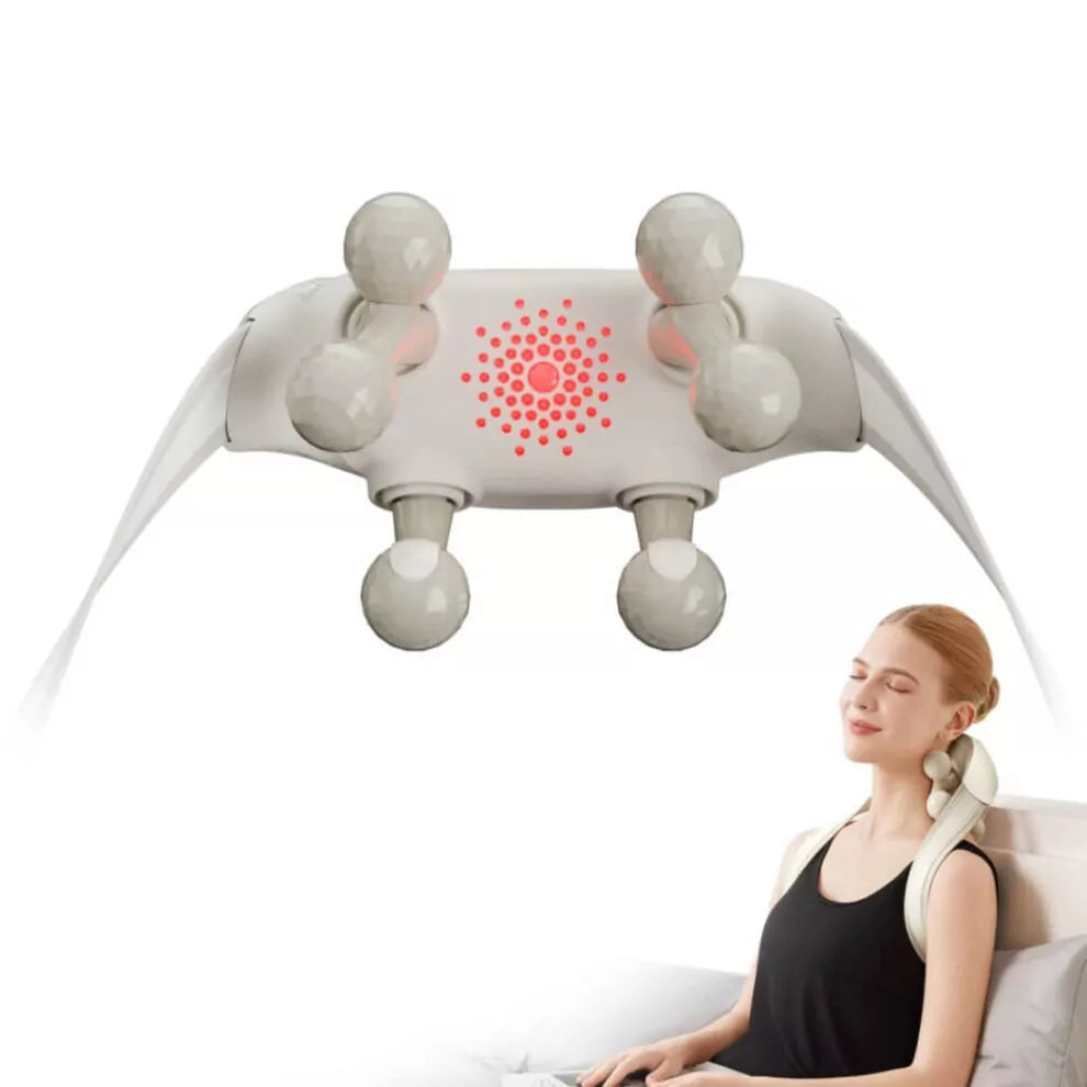 SKG H7 Ultra Shiatsu Neck and Shoulder Massager with Heat, Deep Tissue Kneading, Adjustable Intensity, Portable Electric Muscle Relaxer for Pain Relief