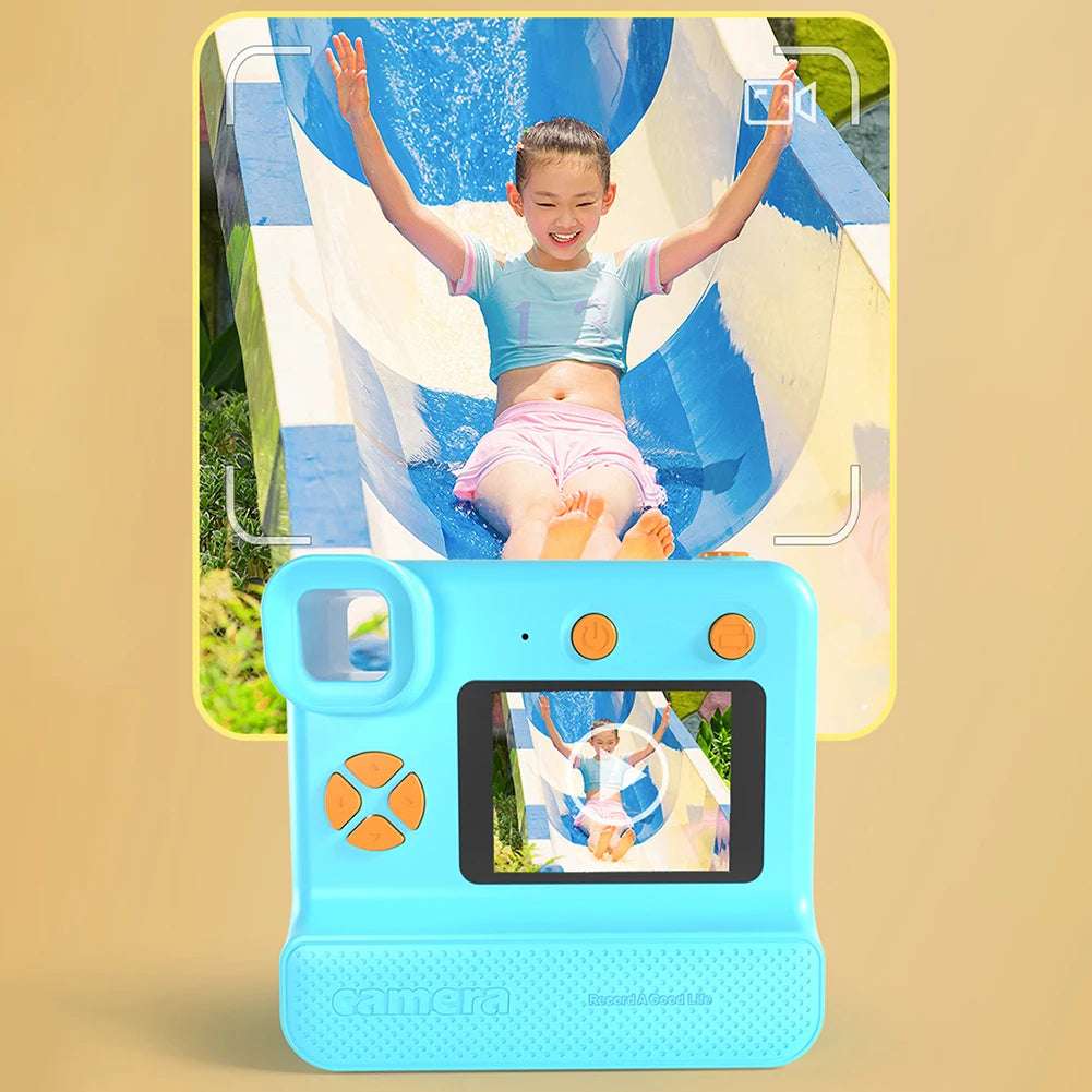 Kids Instant Camera 1080P Kids Camera Instant Print No Ink Printing Digital Camera 180°Flip Lens For Girls Boys