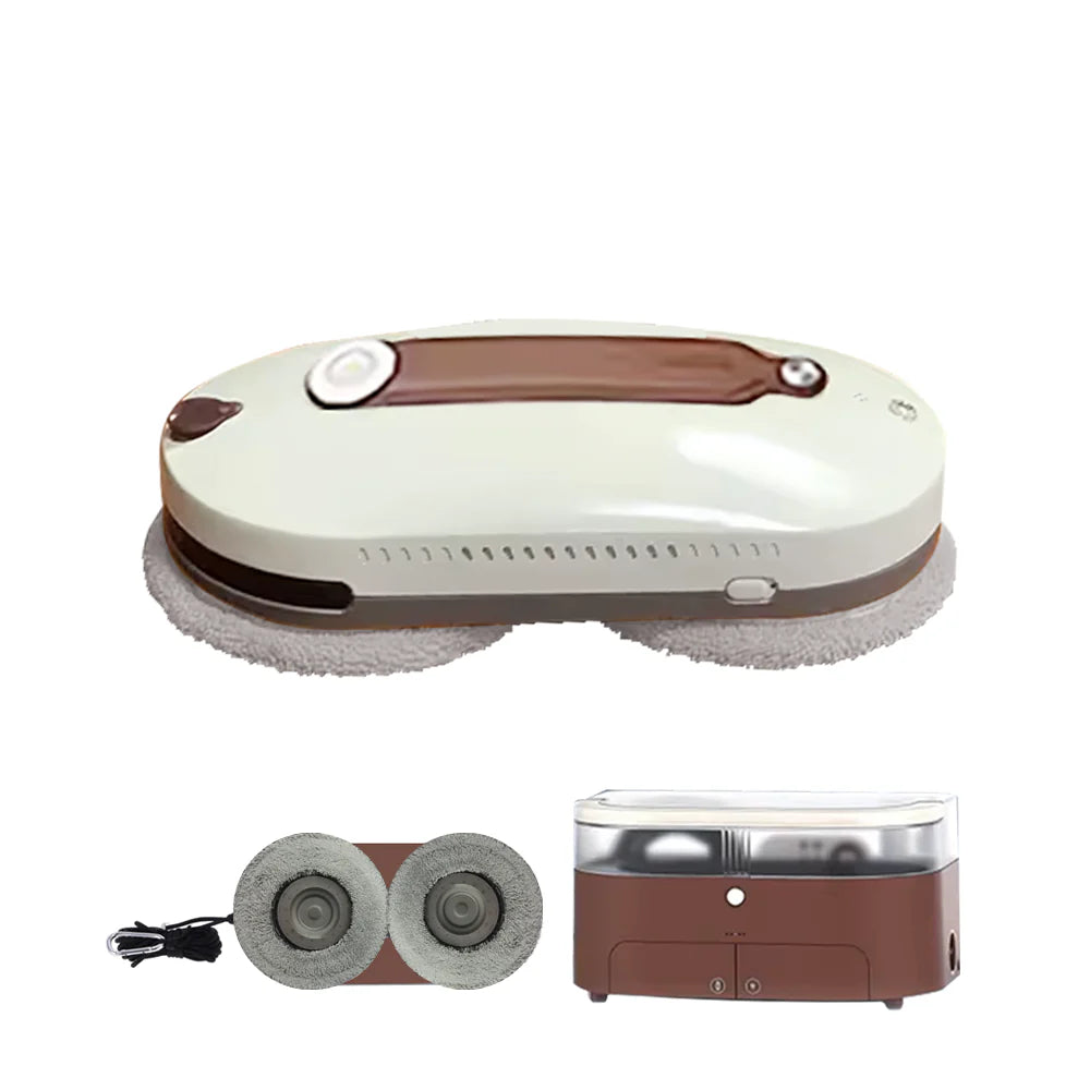 TUYA SATUO Window Cleaner Robot, Dual Spiral Cleaning Heads, 5600Pa Suction, Z-Shaped Route Planning, UPS, Remote Control Robot for Windows/Tiles, Lithium Battery, AI, 3 Cleaning Modes