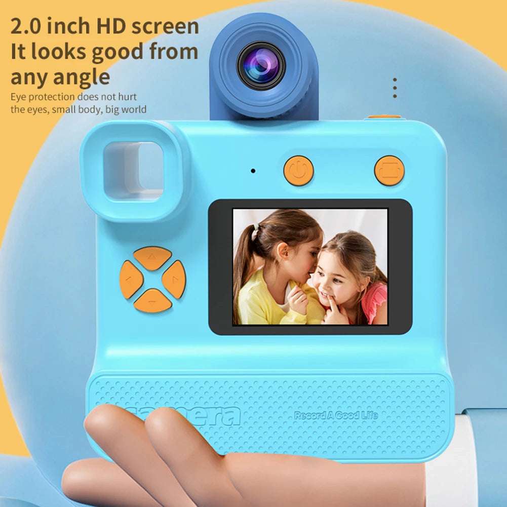 Kids Instant Camera 1080P Kids Camera Instant Print No Ink Printing Digital Camera 180°Flip Lens For Girls Boys