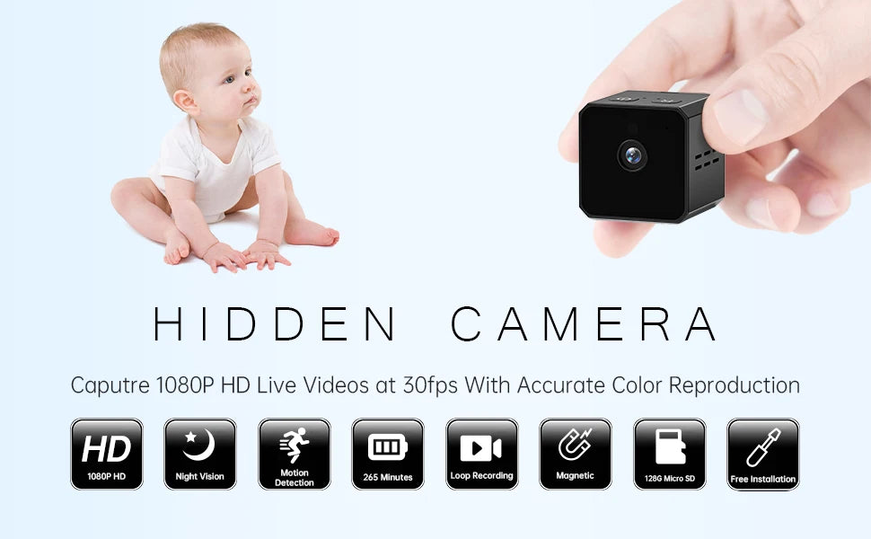Full HD 1080P Long Time Video Recording Portable Small Camera Home Security Surveillance Miniature Camera