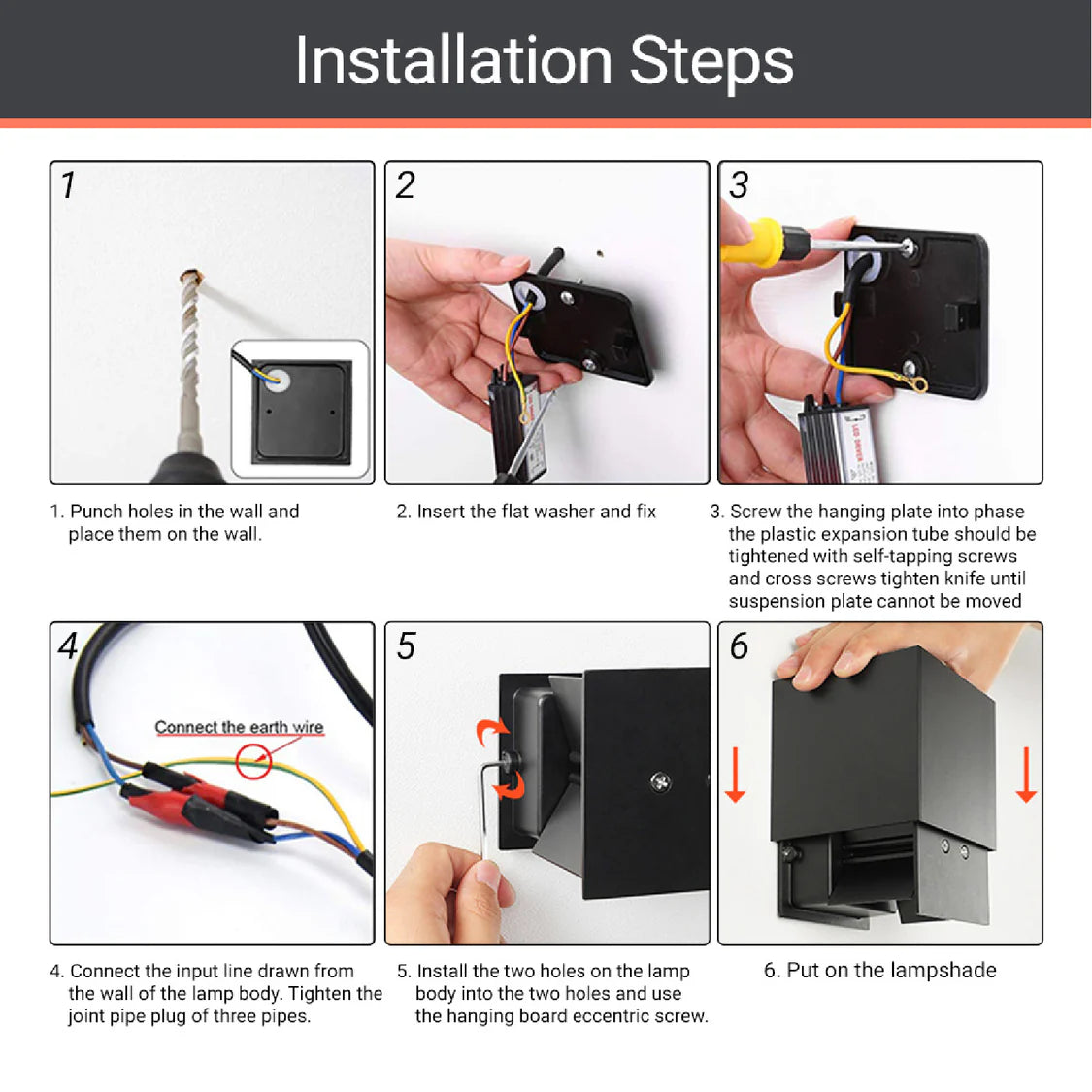 Smart Waterproof Outdoor Wall Light 6W- Dimmable, Multicolor and Tunable Warm and Cool White (2700K-6000K), App & Voice Control Light with Adjustable Light Beem Angle